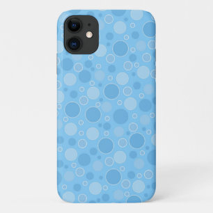 Capa Para iPhone 11 tons azuis brilhantes com bolinhas na retro sessen