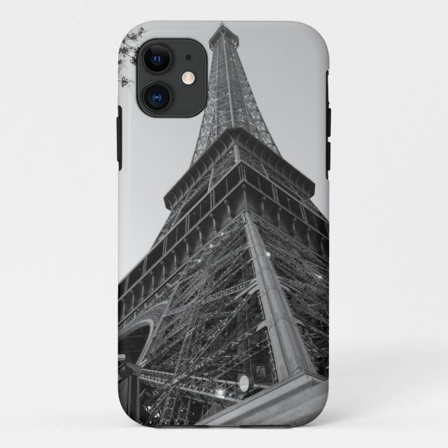 Capa Para iPhone 11 Torre Eiffel b/w (Verso)