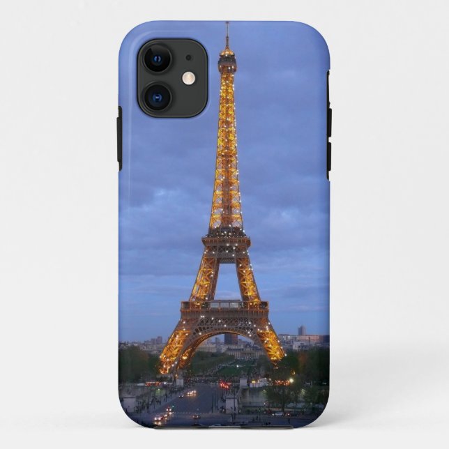 Capa Para iPhone 11 Torre Eiffel Paris França (Verso)