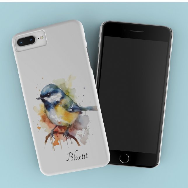 Capa Para iPhone 11 Toutinegra Azul Adorável num Ramo, personalizado (Criador carregado)
