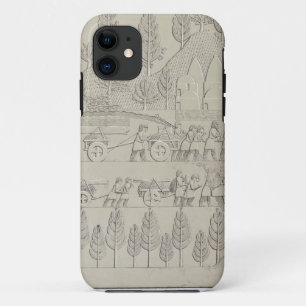 Capa Para iPhone 11 Trabalhadores com instrumentos e cordas para mover