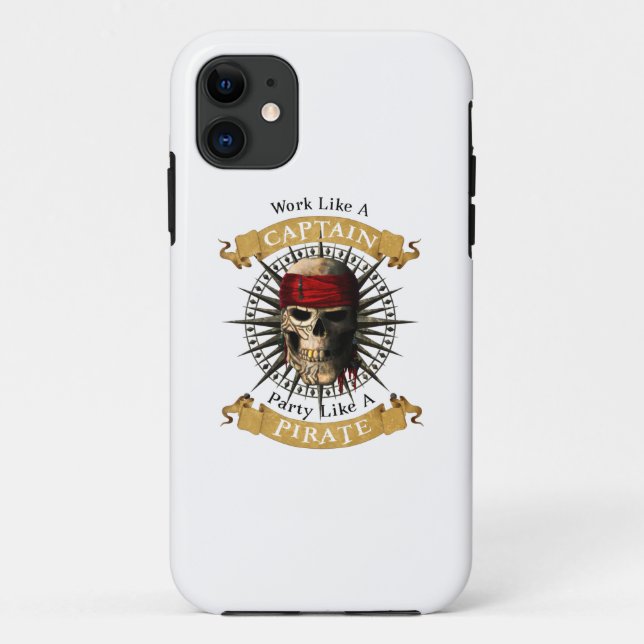 Capa Para iPhone 11 Trabalhar Como Uma Festa De Capitã Como Uma Joll D (Verso)