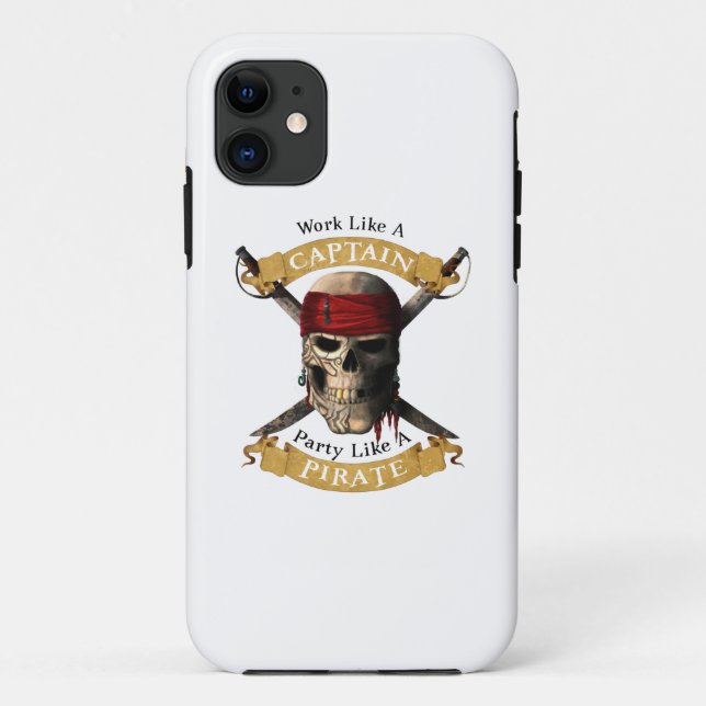 Capa Para iPhone 11 Trabalhar Como Uma Festa De Capitã Como Uma Joll D (Verso)