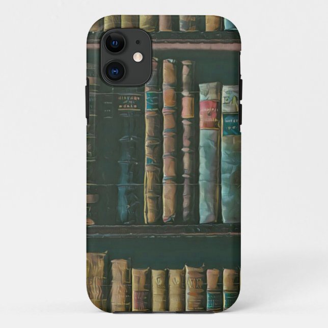 Capa Para iPhone 11 Trabalho de arte de amante de biblioteca (Verso)