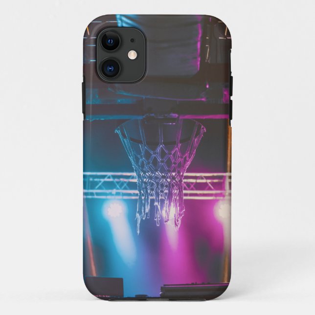 Capa Para iPhone 11 Trabalho de arte de basquete legal (Verso)