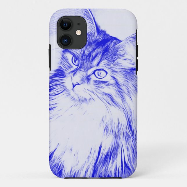Capa Para iPhone 11 Trabalho de arte de Gato bonito | Melhor presente  (Verso)