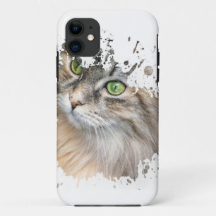 Capa Para iPhone 11 Trabalho de arte de Gato legal Melhor presente p