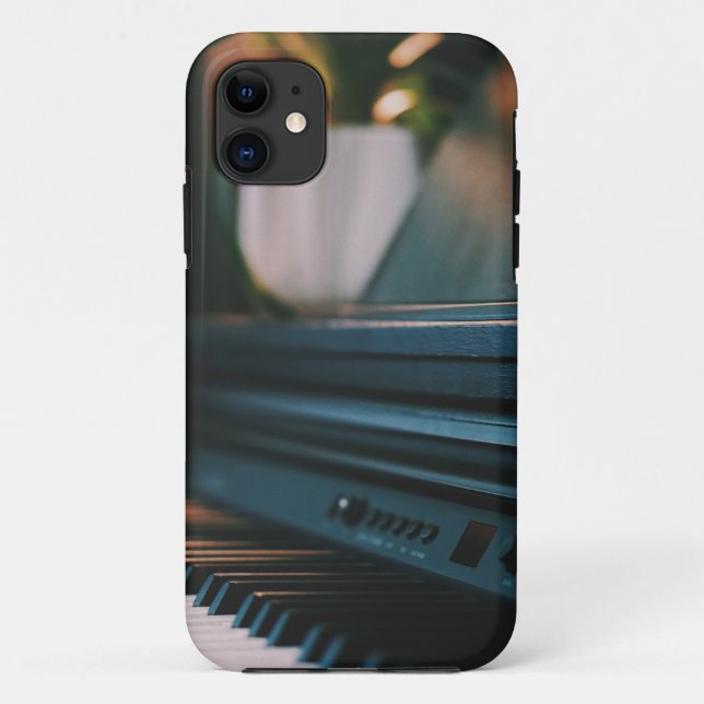 Capa Para iPhone 11 Trabalho de arte de Piano Bonito (Verso)