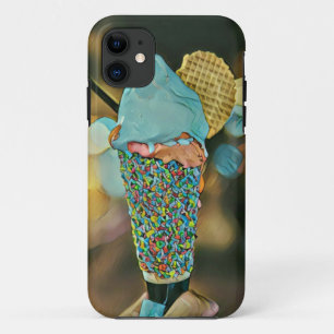 Capa Para iPhone 11 Trabalho de arte do sorvete Vintage
