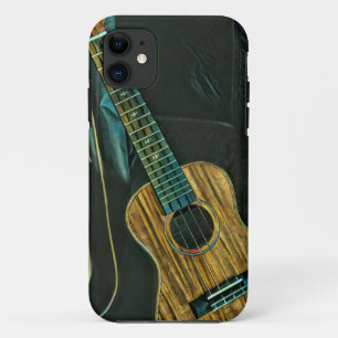 Capa Para iPhone 11 trabalho de arte do violão vintage