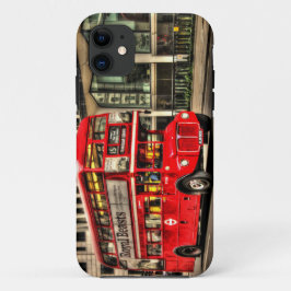 Capa Para iPhone 11 Traffic Square London Double Decker Bus