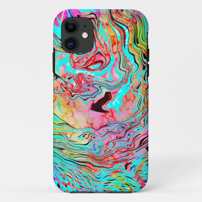 Capa Para iPhone 11 Tranquilidade Abstrato Fluid Art (Verso)