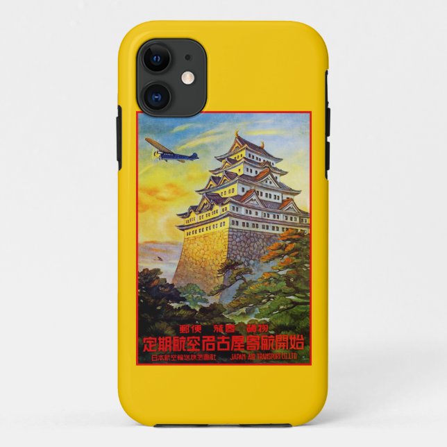 Capa Para iPhone 11 Transporte aéreo japonês com Pagoda (Verso)