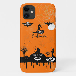 Capa Para iPhone 11 Tratamento de Decoração de Halloween ou Monstro