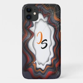 Capa Para iPhone 11 Tratamento de Decoração do Dia das Bruxas ou Monog