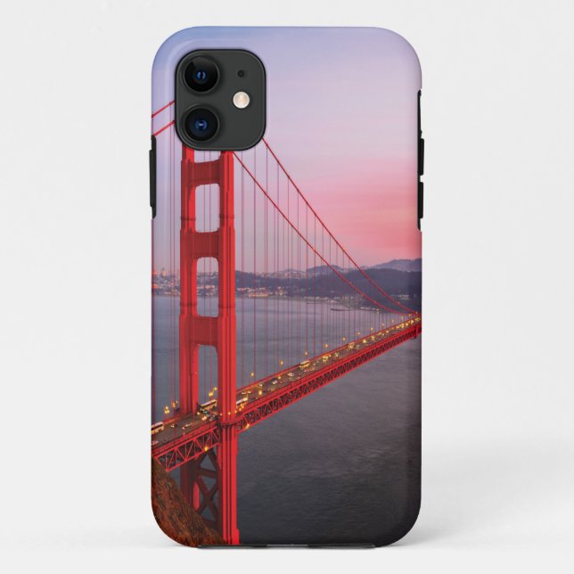 Capa Para iPhone 11 travesseiro decorativo da ponte ouro (Verso)