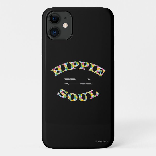 Capa Para iPhone 11 Trendência Legal Única de Hippie Expressiva (Verso)