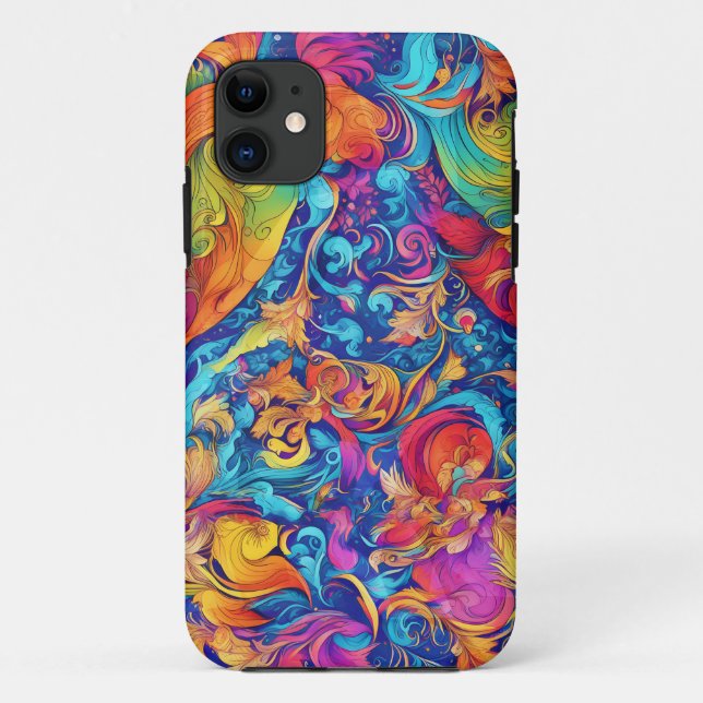 Capa Para iPhone 11 Trendy Modern Summer Garden (Verso)