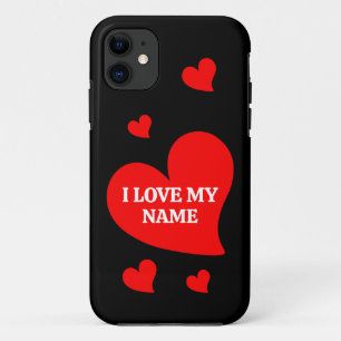 CAPA PARA iPhone 11 TRENDY RED HEART EU AMO MEU NAMORADOS ROMÂNTICO