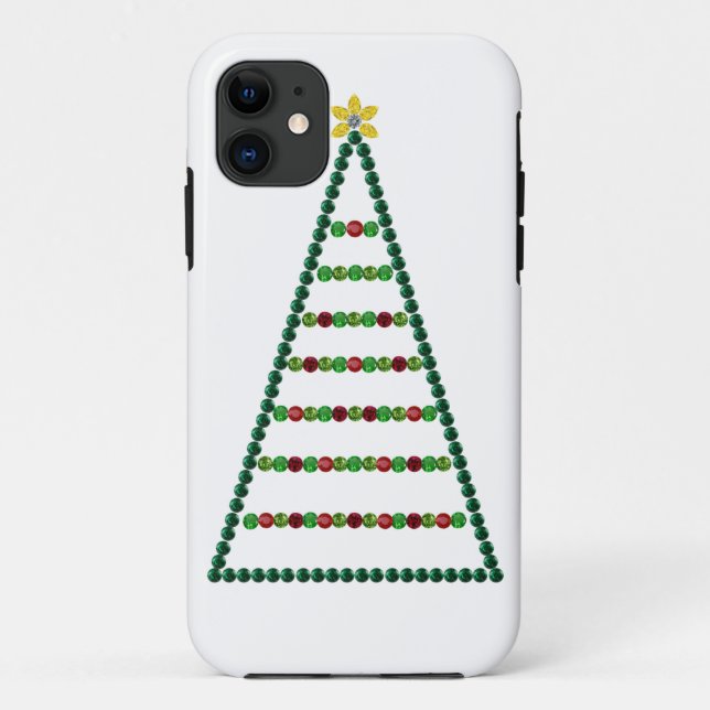 Capa Para iPhone 11 Três árvores de Natal (Verso)