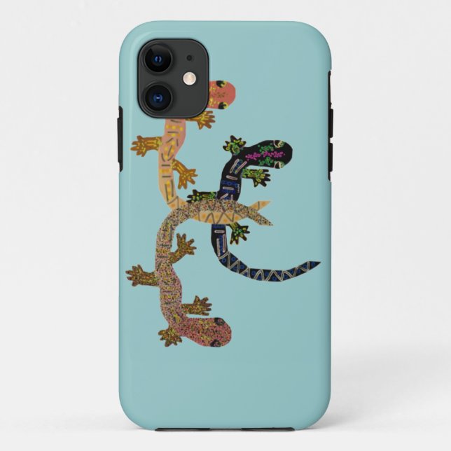 Capa Para iPhone 11 Três caso de IPhone 5 dos gecos (Verso)