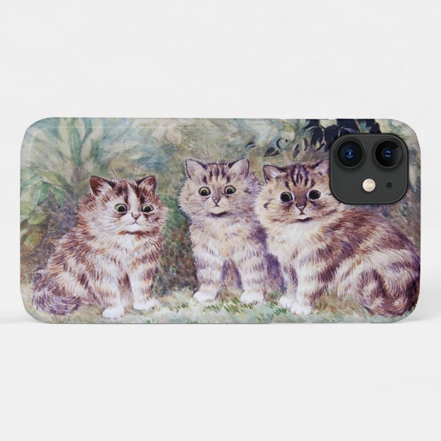 Capa Para iPhone 11 Três Kittens, Louis Wain (Verso (horizontal))