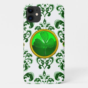 CAPA PARA iPhone 11 TREVO DO DIA DE PATRICK DE SANTO COM DAMASCO VERDE