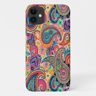 Capa Para iPhone 11 Triângulo Laranja Brilho Paisley