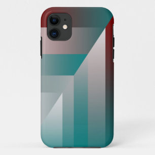 Capa Para iPhone 11 triângulos das cinzas de teal burgundy