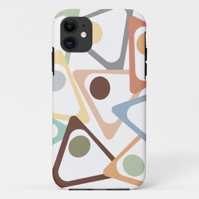 Capa Para iPhone 11 Triângulos de Pastel (Verso)
