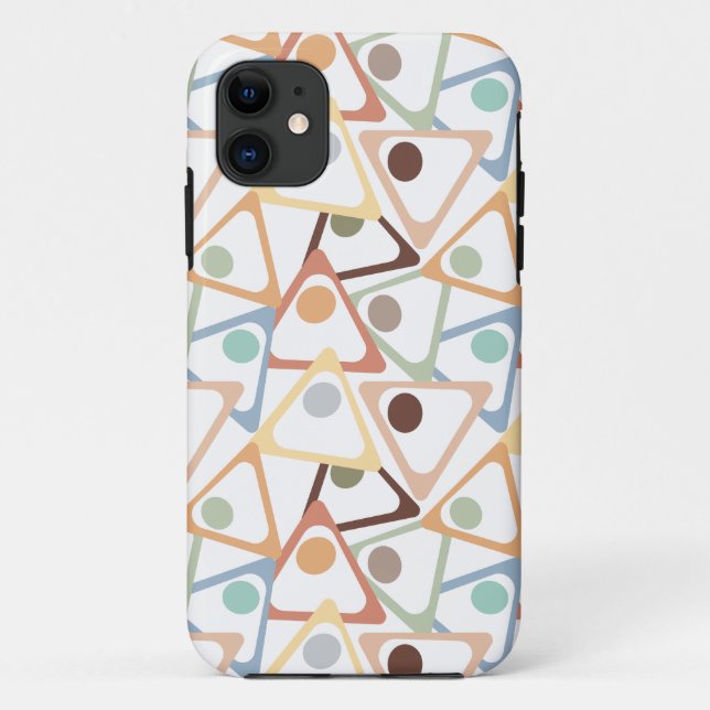 Capa Para iPhone 11 Triângulos Pequenos de Pastel (Verso)