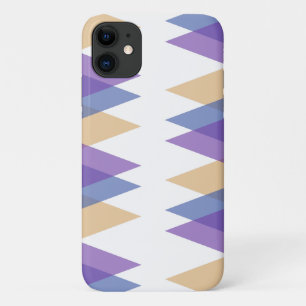 Capa Para iPhone 11 Triângulos roxos, azuis e amarelos