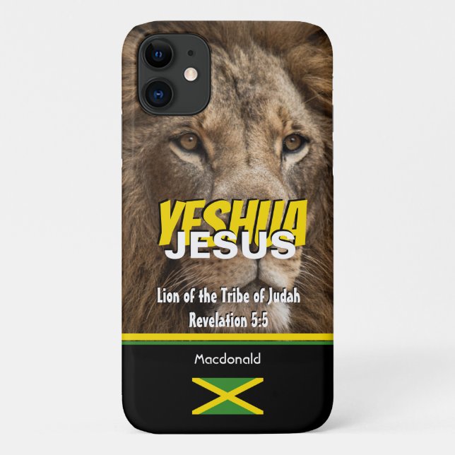 Capa Para iPhone 11 Tribo do Leão JESUS de Judah JAMAICA Personalizado (Verso)