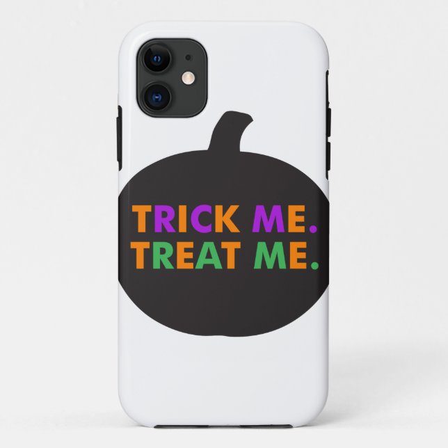 Capa Para iPhone 11 Trick Me Tratar, Múltiplas Cores (Verso)