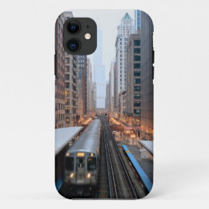 Capa Para iPhone 11 Trilho elevado em Chicago do centro sobre Wabash