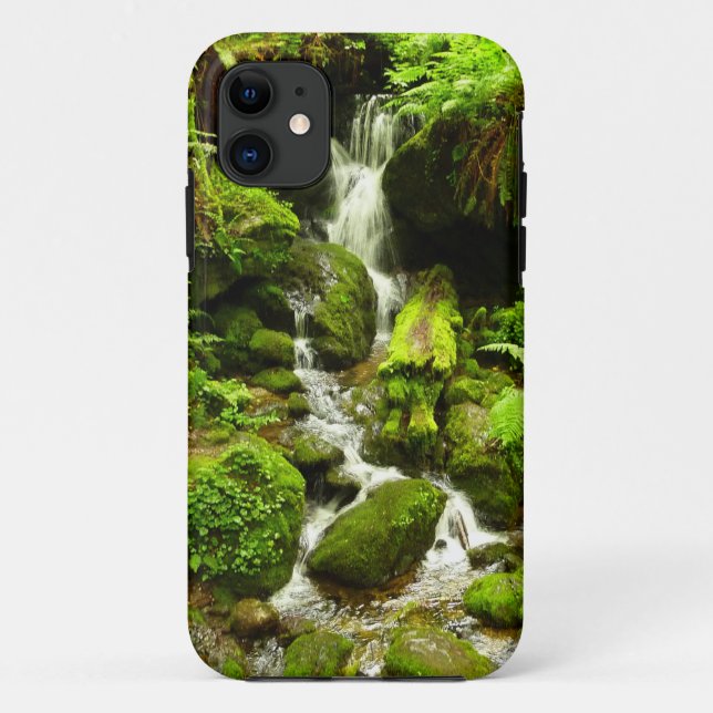 Capa Para iPhone 11 Trillium Falls no Parque Nacional de Redwood (Verso)