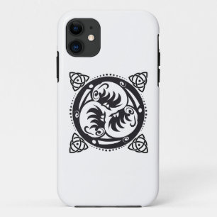 Capa Para iPhone 11 Triskelion Celtic Knot Mandala Design Black