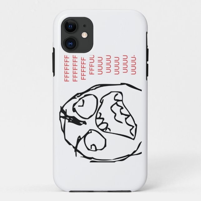 Capa Para iPhone 11 Troll da raiva (Verso)