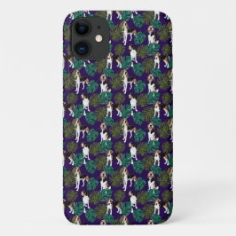 Capa Para iPhone 11 Tropical Walker Coonhound Blue