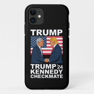 Capa Para iPhone 11 Trump Kennedy Xeque-Mate 2024 Voto Trump Kennedy