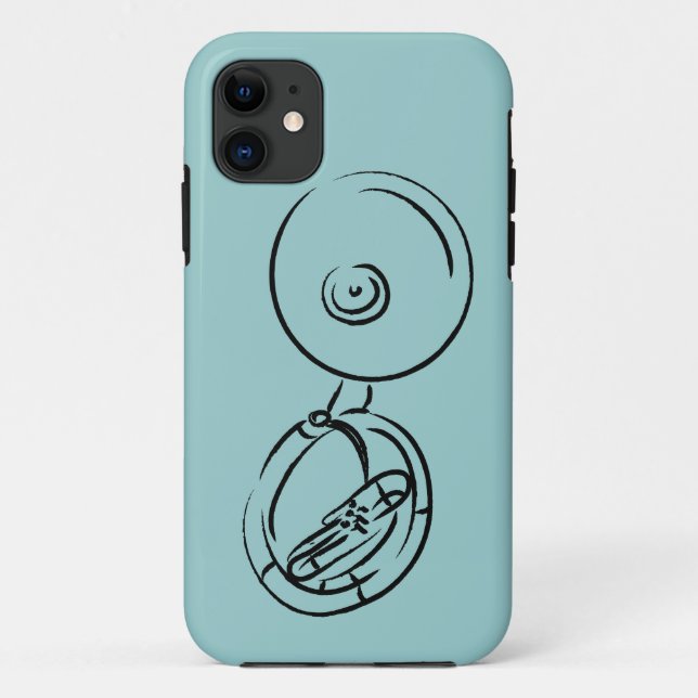 Capa Para iPhone 11 Tuba/Sousaphone (Verso)