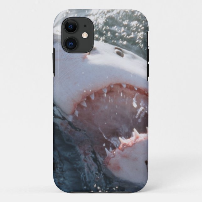 Capa Para iPhone 11 Tubarão Branco no mar (Verso)