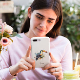 Capa Para iPhone 11 tucano colorido sentado num galho