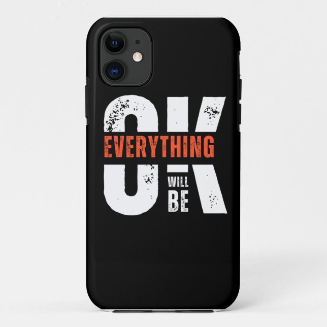 Capa Para iPhone 11 Tudo ficará bem, cobrir móveis (Verso)