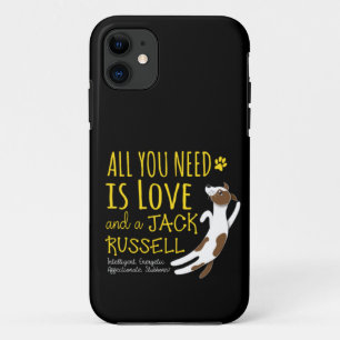 Capa Para iPhone 11 Tudo que você precisa é amor e Jack Russell