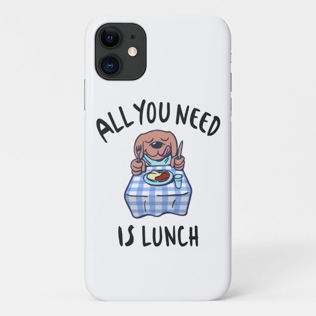 Capa Para iPhone 11 Tudo que você precisa é do almoço (Verso)