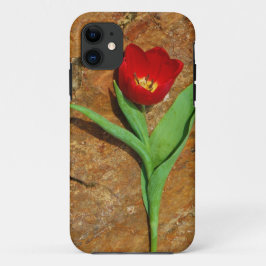 Capa Para iPhone 11 Tulipa Amarela e Vermelha