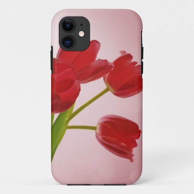 Capa Para iPhone 11 Tulipas (Verso)