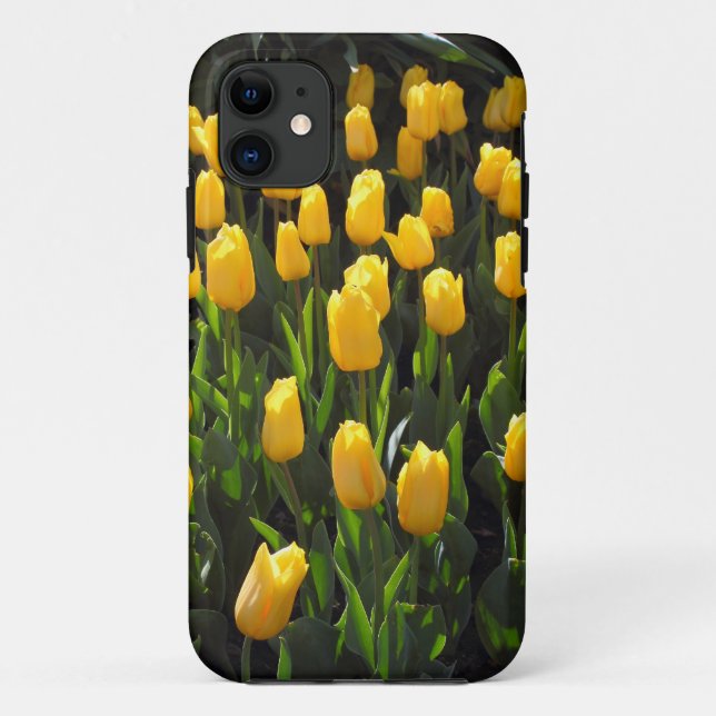 Capa Para iPhone 11 Tulipas Amarelas (Verso)