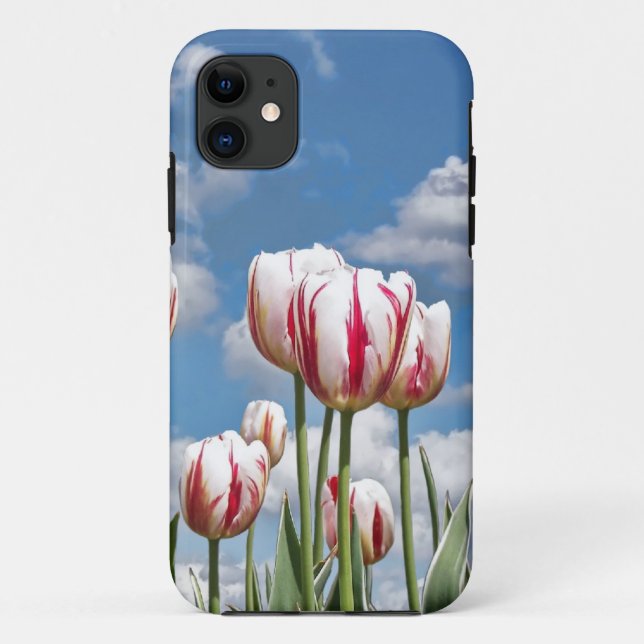 Capa Para iPhone 11 Tulipas de primavera (Verso)